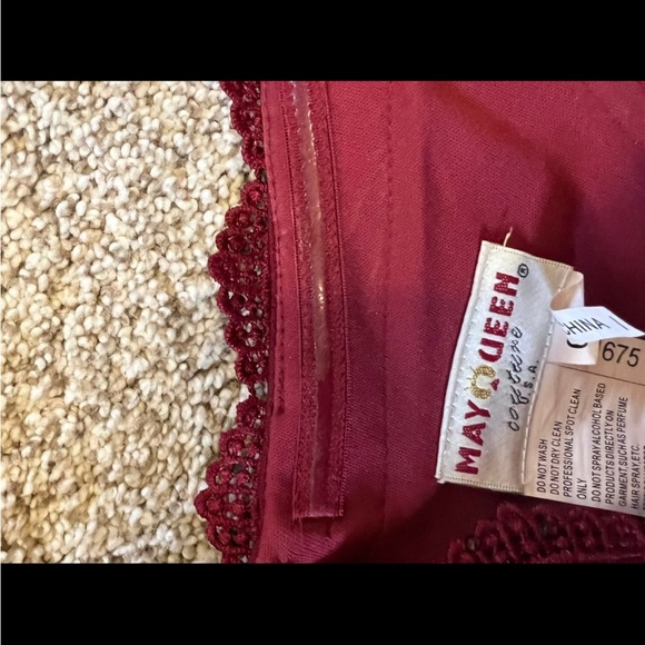 Red off the shoulder prom dress - Picture 7 of 7